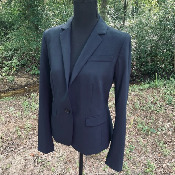 Ann Taylor Jackets & Blazers - Ann Taylor Dark Navy Blue Blazer Suit Jacket Size 2